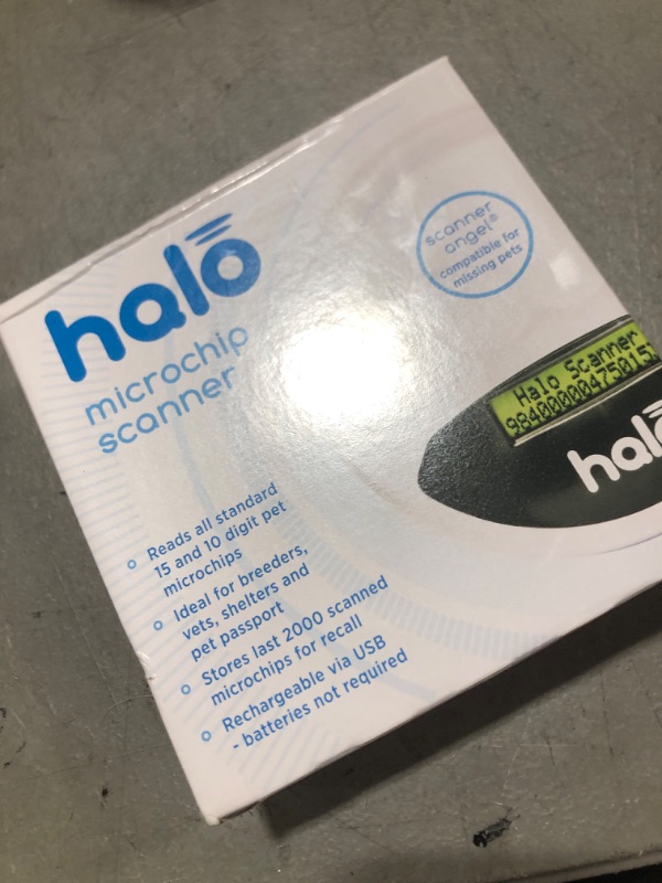 Photo 1 of Pet Technology Store Halo Microchip Scanner Black,135mm Durchmesser X 33mm