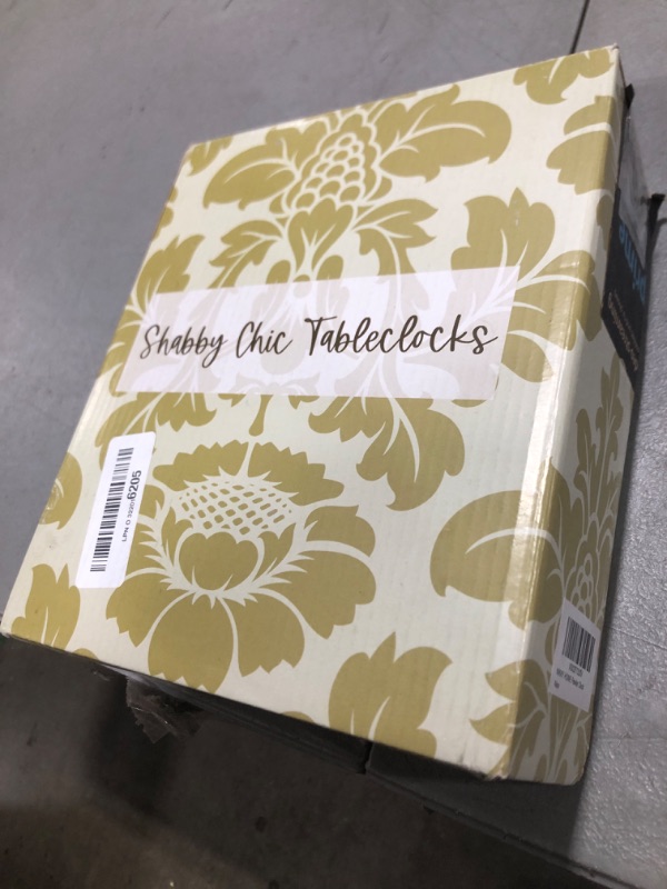 Photo 1 of NIKKY HOME Vintage Table Clock, Battery Operated Rustic Design, Chic Home Décor for Fireplace Mantel, Shelf, Desktop, Countertop - Distressed White