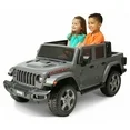 Photo 1 of 12V Jeep Gladiator Rubicon Battery Powered Ride-on, 2-Seater, Gray, Child Ages 3-8, Max Speed 5 mph
