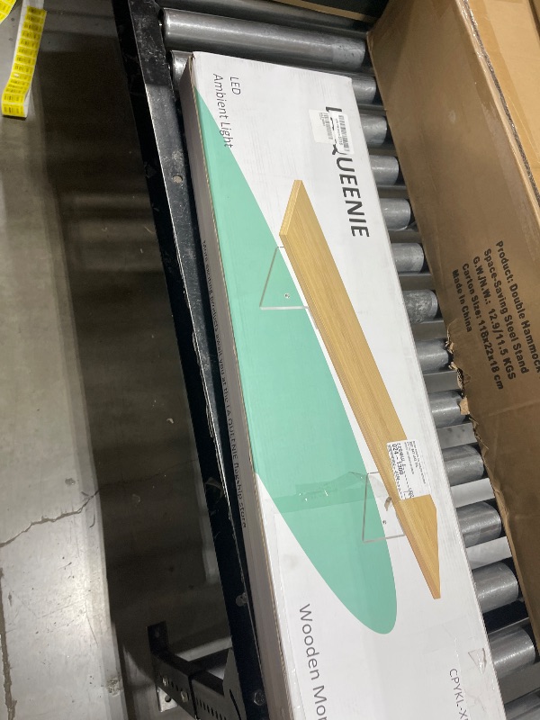 Photo 1 of LA QUEENIE Monitor Stand Riser,Wood & Acrylic Computer Monitor Stand with LED Light,Desk Accessories Desktop Organizer Stand for Computer,Laptop,Printer,PC & TV Screen Riser