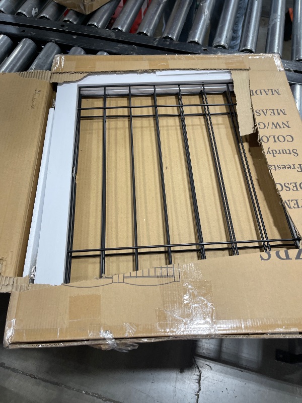 Photo 1 of LZRS 2-Panel Freestanding Foldable Wood Dog Gate – Solid Wood & Steel Wire, Chew-Resistant Pet Barrier for Indoor Use, Ideal for Small to Medium Dogs, White