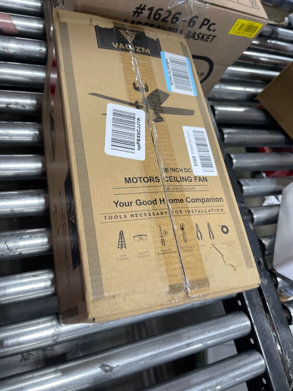 Photo 1 of Vagizm Ceiling Fan with Light Remote: 36 Inch Small Ceiling Fans for Kids Bedroom Dorm Room Small Room- Reversible Quiet DC Motor Dimmable Light with 6 Speeds(Brushed Nickel+Walnut)