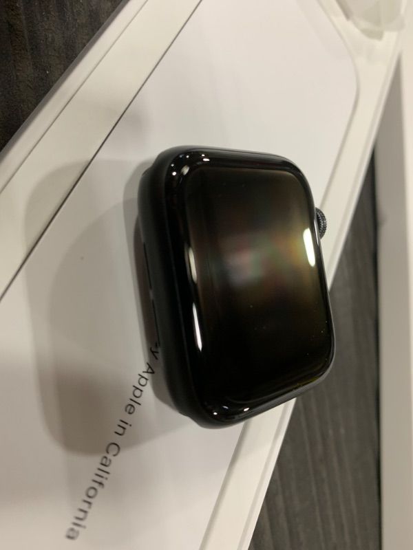 Photo 1 of Apple Watch SE GPS, 44mm Space Gray Aluminum Case w Black Sport Band