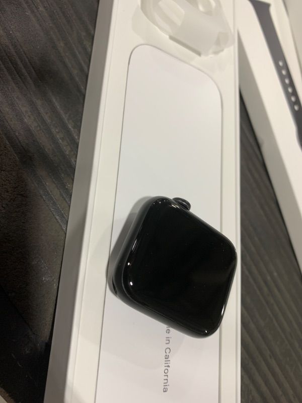 Photo 1 of Apple Watch SE GPS, 44mm Space Gray Aluminum Case w Black Sport Band