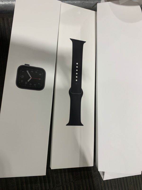 Photo 1 of Apple Watch SE GPS, 44mm Space Gray Aluminum Case w Black Sport Band
