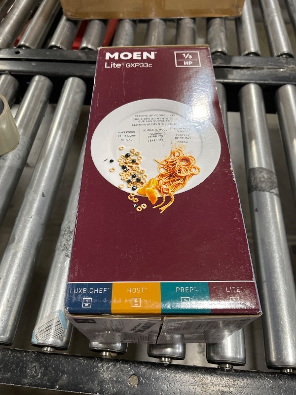 Photo 1 of Moen Gxp33c e Series PRO 1/3 HP Compact Continuous Feed Garbage Disposal for Kitchen Sink, Power Cord Included