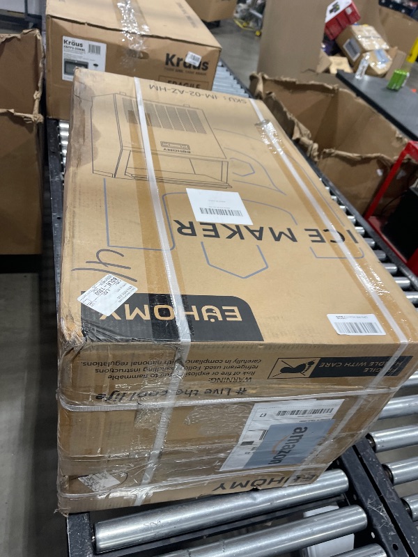 Photo 1 of EUHOMY Commercial Ice Maker Machine - 95lbs Daily Production, 33lbs Ice Storage, Stainless Steel Freestanding & Under Counter Ice Maker, Ideal Ice Maker for Home/Bar/Restaurant/Outdoor Activities