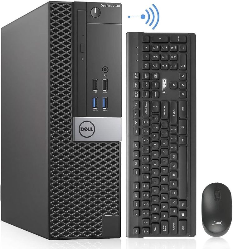 Photo 1 of Dell OptiPlex 7040 SFF Desktop Computer PC Intel Quad Core i7-6700 3.20GHz AX200 Built-in WiFi 6 Bluetooth 32GB DDR4 512GB NVMe M.2 SSD 2TB HDD HDMI Wireless Keyboard & Mouse Windows10 Pro (Renewed)