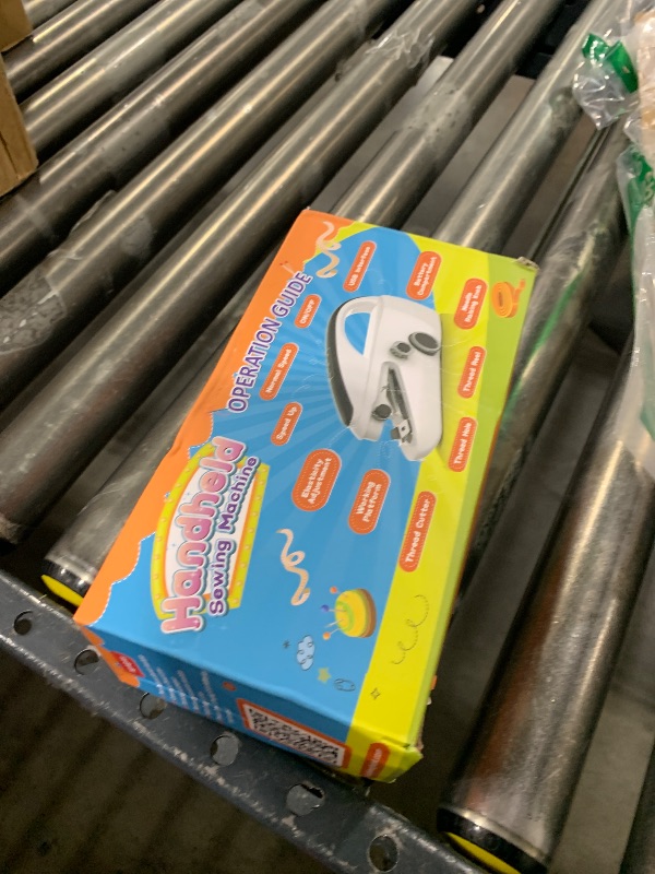 Photo 1 of Hallmark Handheld Sewing Machine, Mini Portable Sewing Machine for Beginners and Adults, 2 Modes, White, Small