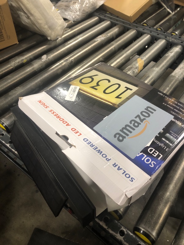 Photo 1 of House Numbers Address Plaques 3 Lighting Colors & Adjustable Solar Panel Personalized House Number for Outside, LED Solar Powered Address Sign Outdoor Waterproof