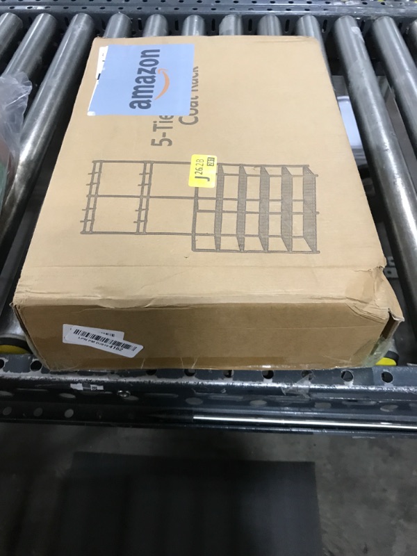 Photo 1 of Laiensia 5-Tier Entryway Coat Rack, Coat and Shoe Rack, Entryway Bench Storage Organizer with 8 Hooks for Bedroom, Hallway, Office, Black