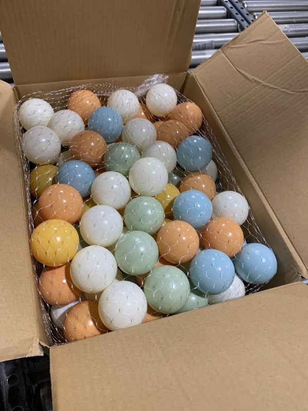 Photo 2 of Ball Pit Balls (100 Pack, Orange,Teal) Plastic Balls 