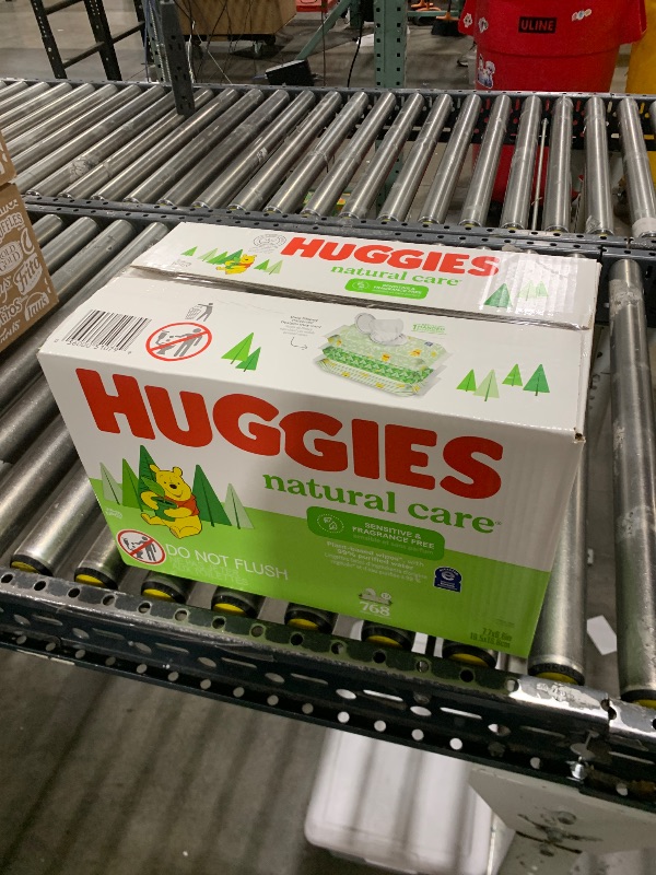 Photo 1 of Huggies Natural Care Sensitive Baby Wipes, Unscented, Hypoallergenic, 99% Purified Water, 12 Flip-Top Packs (768 Wipes Total)