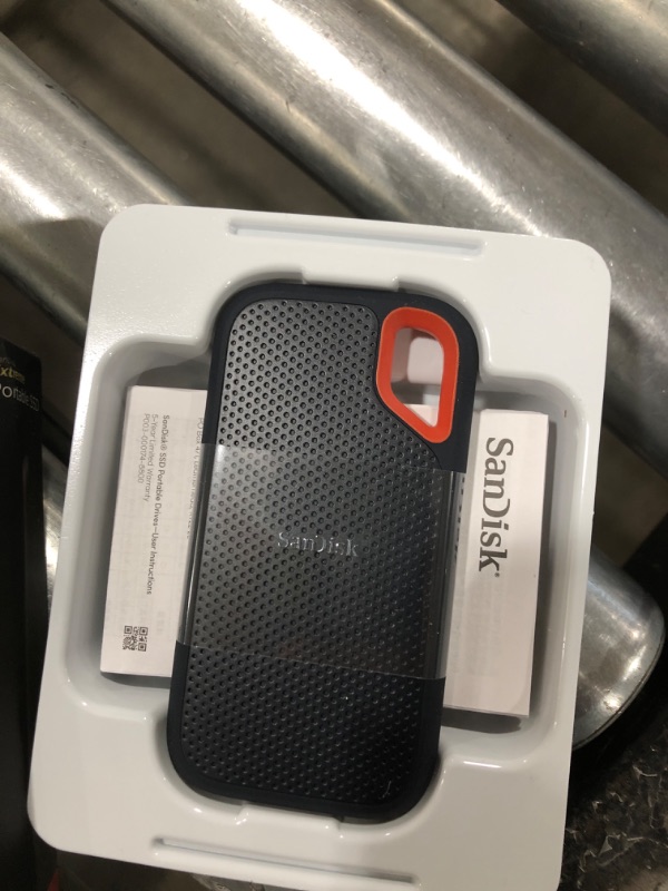 Photo 1 of SanDisk 2TB Extreme Portable SSD - Up to 1050MB/s, USB-C, USB 3.2 Gen 2, IP65 Water and Dust Resistance, Updated Firmware - External Solid State Drive - SDSSDE61-2T00-G25