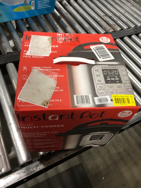 Photo 1 of Instant Pot Duo 7-in-1 Mini Electric Pressure Cooker, Slow Rice Cooker, Steamer, Sauté, Yogurt Maker, Warmer & Sterilizer, Includes Free App with over 1900 Recipes, Stainless Steel, 3 Quart