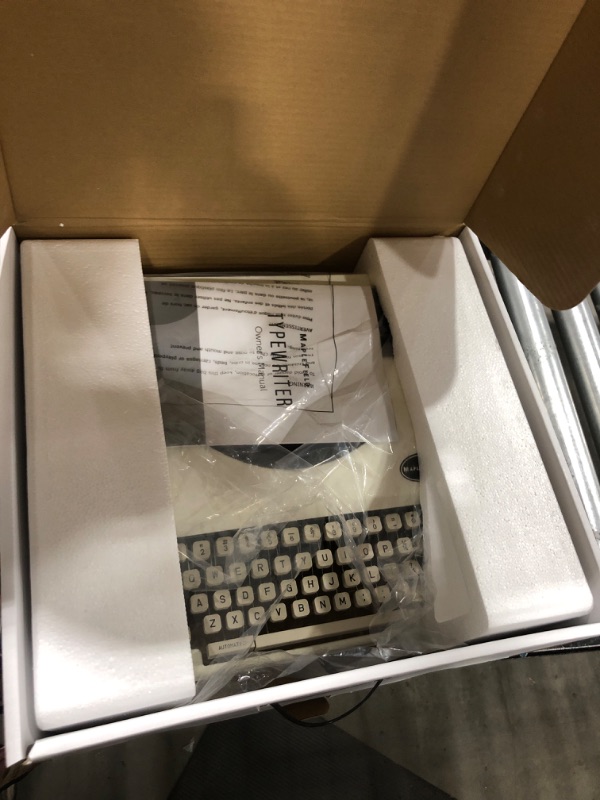 Photo 1 of Maplefield Classic Manual Typewriter, Antique Typewriting Machine, Vintage Typewriter Decor for Home or Office, Easy Setup, Fits Standard 8 x 11 Inch Paper Sheets (Cream)