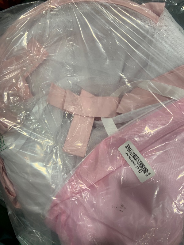 Photo 1 of L RUNNZER Baby Pop Up Tent Cover Crib,See Through Crib and Nursery Soft Mesh Cover,Net with Viewing Window to Keep Baby in (55.2" L x 27.6" W x 51.6" H)