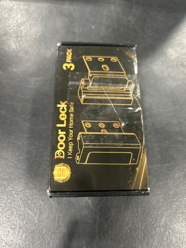 Photo 1 of Home Security Door Reinforcement Lock - Child Proof Door Locks for Front Door Child Safety Lock High Door Locks for Kids Safety Withstand 800 lbs Top Flip Door Latch Lock for Inward Swinging Door