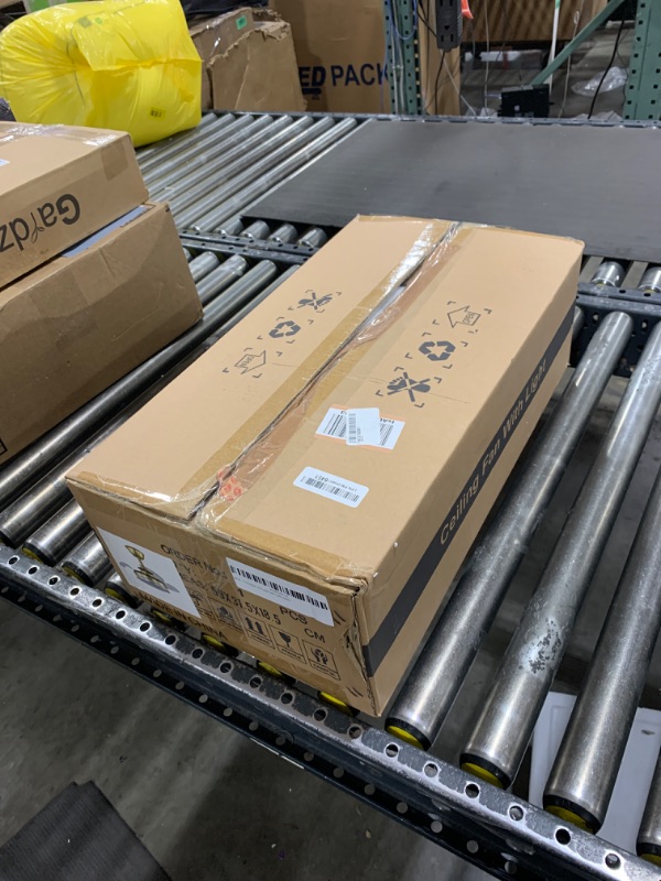 Photo 1 of Small Ceiling Fans with Lights 22'' Gold Chandelier Ceiling Fans Dimmable, Semi Flush Mount Ceiling Fans