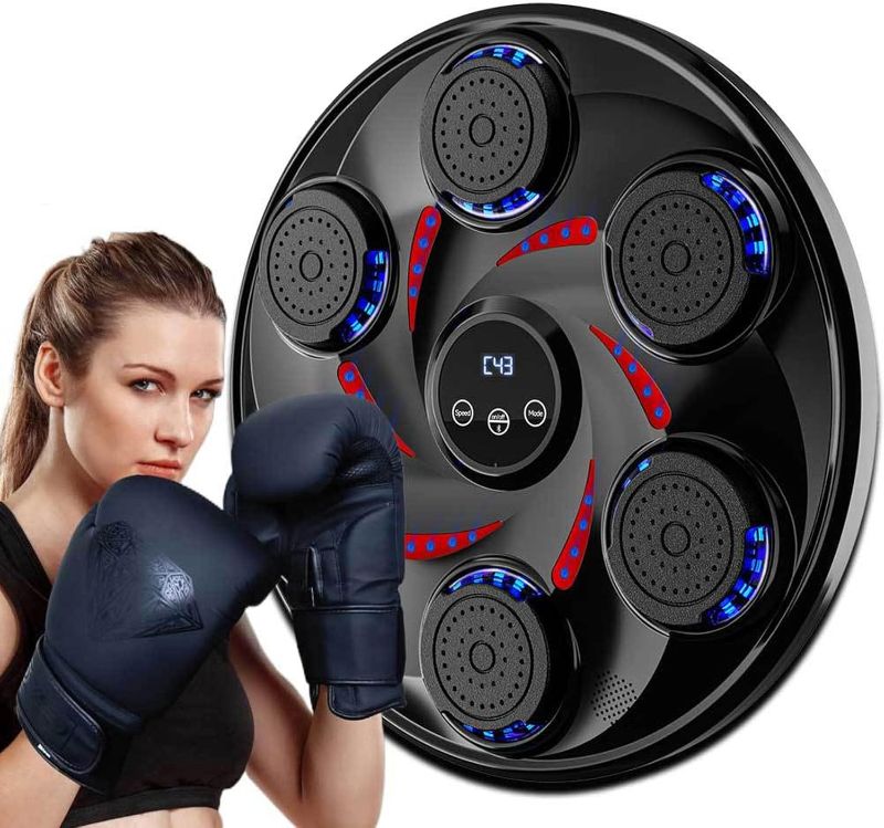 Photo 1 of Music Boxing Machine, Electronic BT Music Boxing Trainer, Wall Mount Boxing Target Workout Punching Equipmen Funny Educational for Gym and Home
