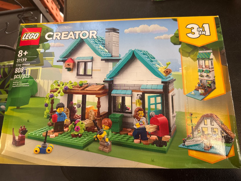 Photo 1 of LEGO Creator 3 in 1 Cozy House Building Kit, Rebuild into 3 Different Houses, Includes Family Minifigures and Accessories, DIY Building Toy Ideas for Outdoor Play for Kids, Boys and Girls, 31139