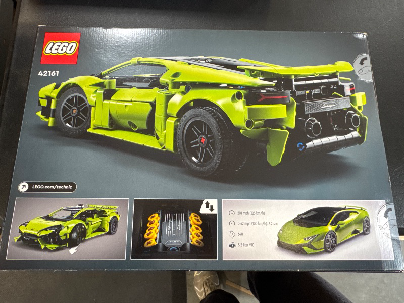Photo 1 of LEGO Technic Lamborghini Huracán Tecnica Advanced Sports Car Building Kit for Kids Ages 9 and up Who Love Engineering and Collecting Exotic Sports Car Toys, 42161