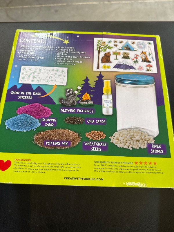View 2 of Creativity for Kids Grow 'N Glow Terrarium Kit for Kids - Educational Science Kits Ages 6-8+, Kids Gifts for Boys and Girls, Craft and STEM Projects
