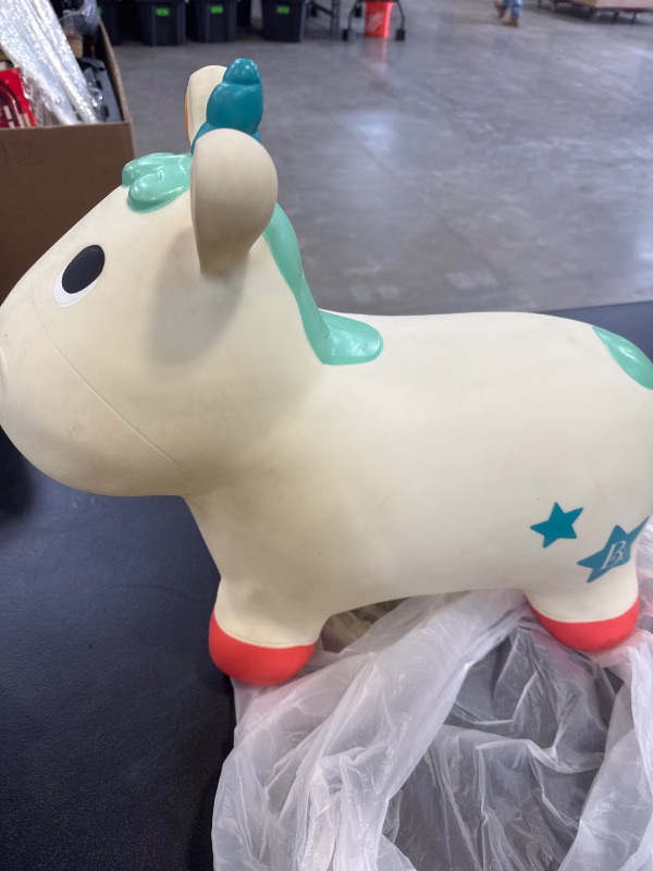 Photo 1 of B. – Ride-On Unicorn Bouncer – Bouncy Animal Toy – Inflatable Hopper & Air Pump – Bouncing & Active Play – 18 Months + – Bouncy Boing - Pixie
