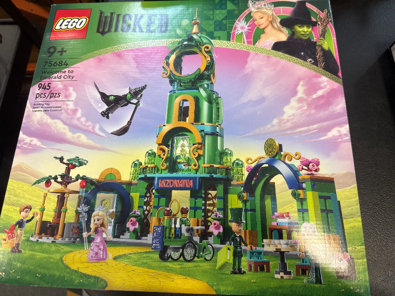 Photo 1 of LEGO Wicked Welcome to Emerald City Building Toy - Wicked Toy for Kids, Ages 9+ - Gift for Girls and Boys with Tower Model, Glinda, & Elphaba Minidolls - 75684