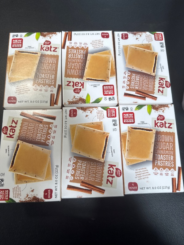 Photo 1 of BEST BY 03/14/2025 Katz Gluten Free Toaster Pastries. Cinnamon. Easy Breakfast Food Or Anytime Healthy Snacks For Adults & Kids. Gluten Free. Dairy Free, Nut Free, Peanut Free, Soy Free, 8 OZ (Pack Of 6)