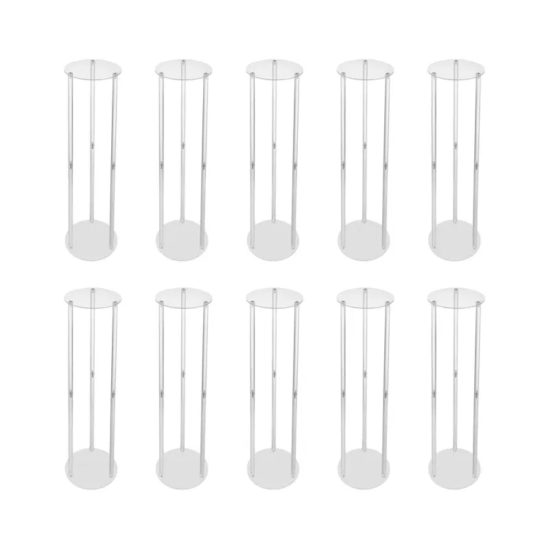 Photo 1 of Acrylic Flower Centerpiece Vase Flowers Stands Weddings Decoration Set of 10