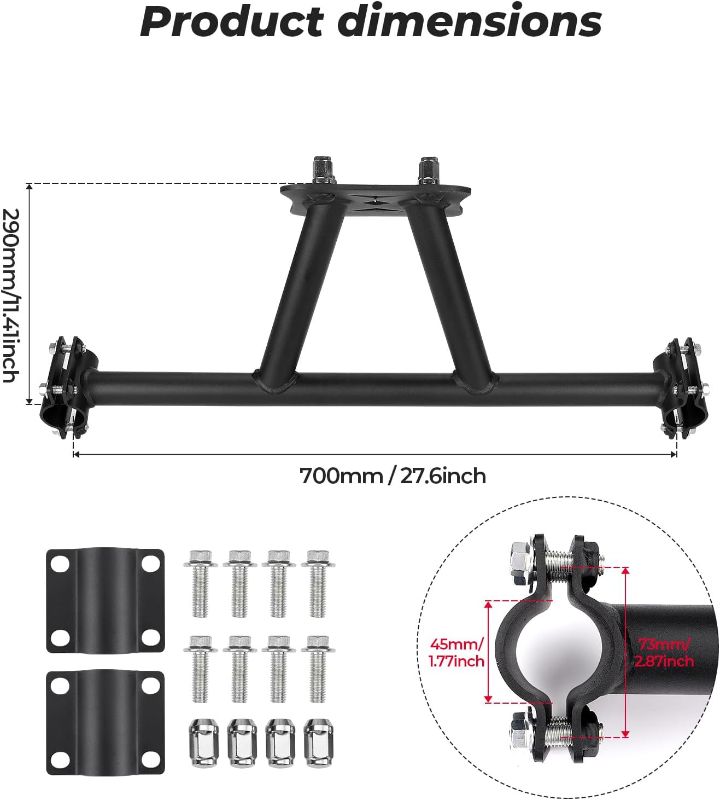 Photo 2 of KEMIMOTO UTV Spare Tire Carrier Mount Compatible with RZR XP 1000, Heavy Duty Steel Black Coated UTV Spare Tire Holder Compatible with 2014-2023 Polaris RZR XP 1000 / XP4 1000 (UP TO 30" TIRE) 2879464
