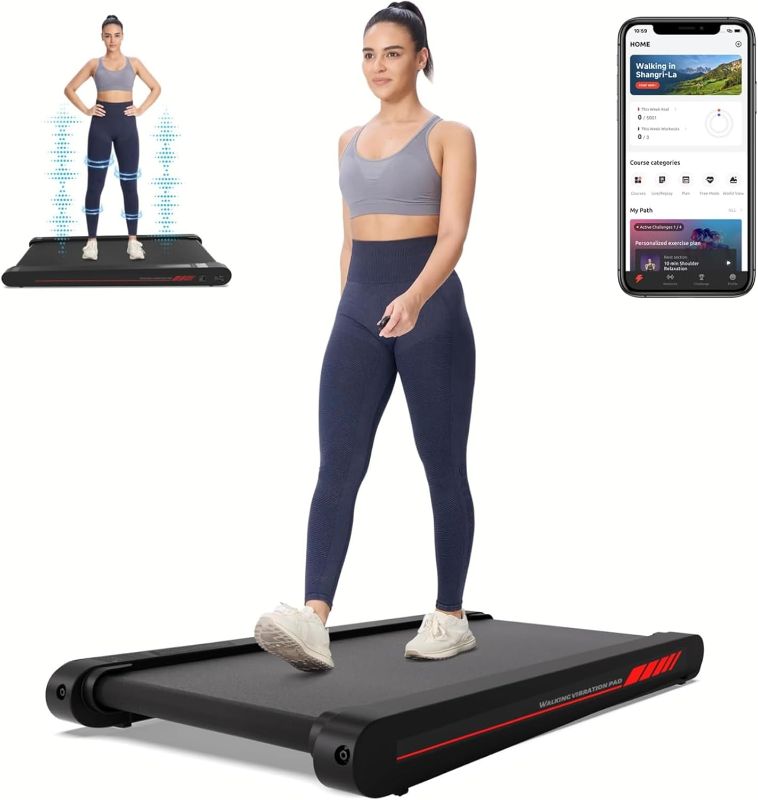 Photo 1 of Sperax Walking Vibration Pad with APP, 3 in 1 Under Desk Treadmill, 2.5HP Low Noise Walking Treadmill Pad with Remote Control,Portable Treadmills for Home Office