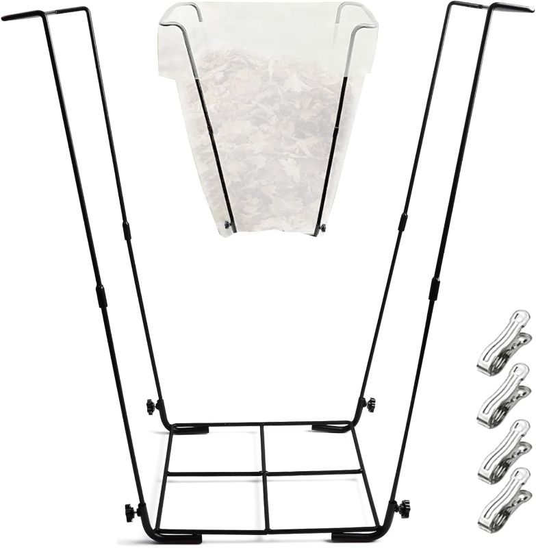 Photo 1 of Garden Trash Bag Holder,Heavy Duty Metal Outdoor Leaf Bag Holder Stand 30-45 gallons 
