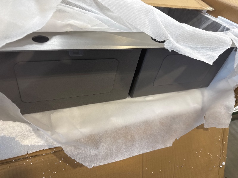 Photo 1 of 33 Inch Black Double Bowl Kitchen Sink Drop In-Bokaiya 33x22 Drop In Kitchen Sink Double Bowl Black Double Drop In 50/50 16 Gauge Deep Low Divided Stainless Steel Kitchen Sink with Roll Up Rack