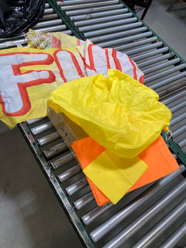 Photo 1 of Sewinfla 20Ft Inflatable Arch Inflatable Start Finish Line Arch with Blower,Outdoor Inflatable Archway for Party,5K Race,Advertising Commerce,School Sport Yellow