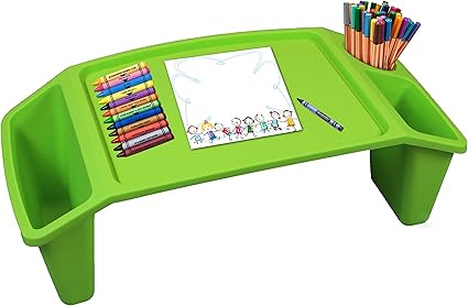 Photo 1 of Basicwise QI003253G Kids Lap Desk Tray, Portable Activity Table, Green, 1 Piece