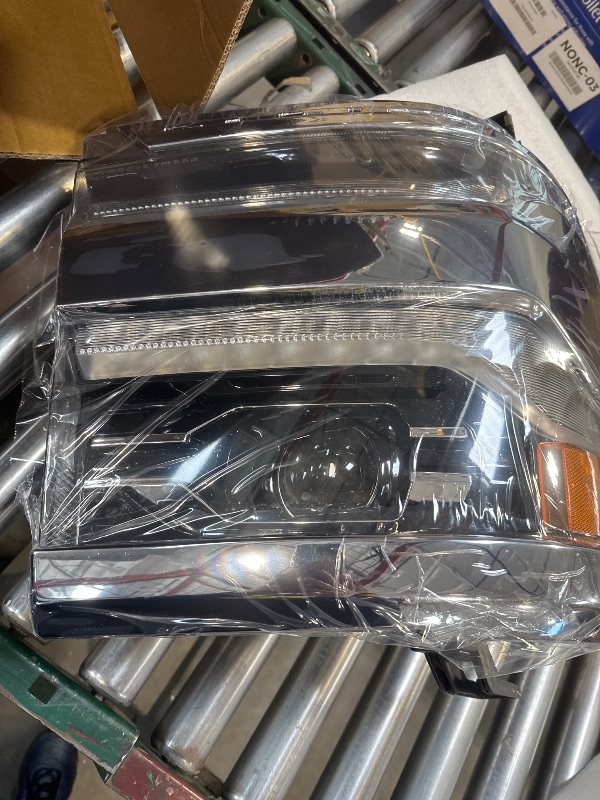 Photo 1 of RH Chrome Full LED DRL Projector Headlight Fit for 2016 2017 2018 Chevy Silverado 1500 2019 Silverado 1500 LD Headlamp Assembly Right Passenger Side GM2503452 84292721
