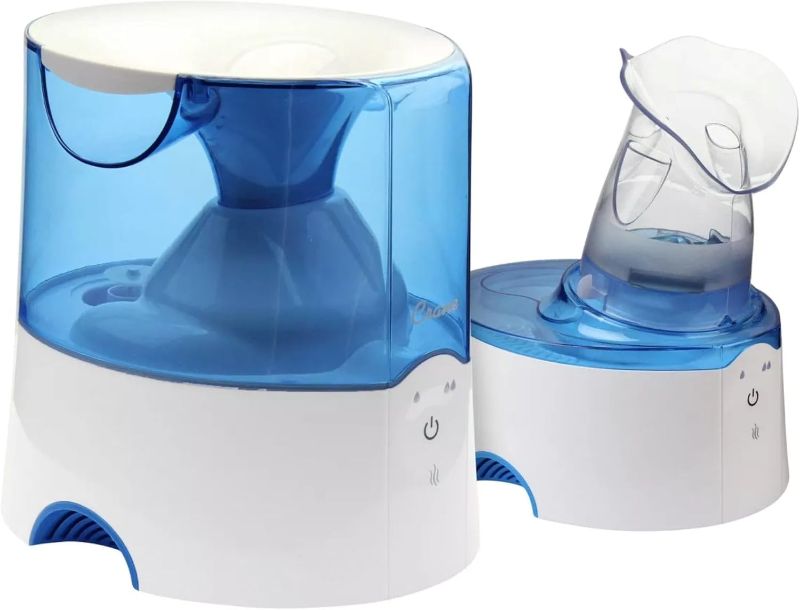 Photo 1 of Crane EE-5202 Inhaler & Warm Mist Humidifier, 0.5 Gallon, Blue & White