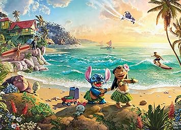 Photo 1 of Ceaco - Thomas Kinkade - Disney - Lilo and Stitch - 1000 Piece Jigsaw Puzzle