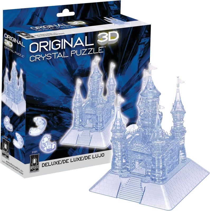 Photo 1 of Bepuzzled 3D Crystal Puzzle - Castle (Clear): 125 Pcs