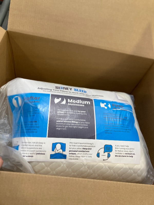 Photo 1 of 
Sidney Sleep Pillow for Side and Back Sleepers - Comfort for Neck and Shoulder Pain - Adjustable and Customizable Shredded Memory Foam Filling - Queen Size