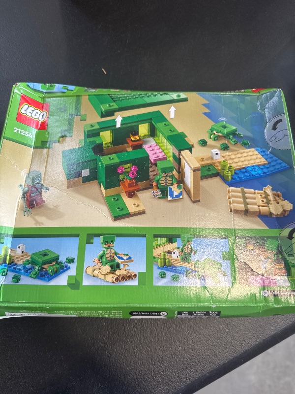 Photo 2 of LEGO Minecraft The Turtle Beach House Construction Toy, Minecraft House Building Set with an Turtle Figures, Accessories, and Characters from The Game, Gift for 8 Year Old Gamers, Boys and Girls, 21254
