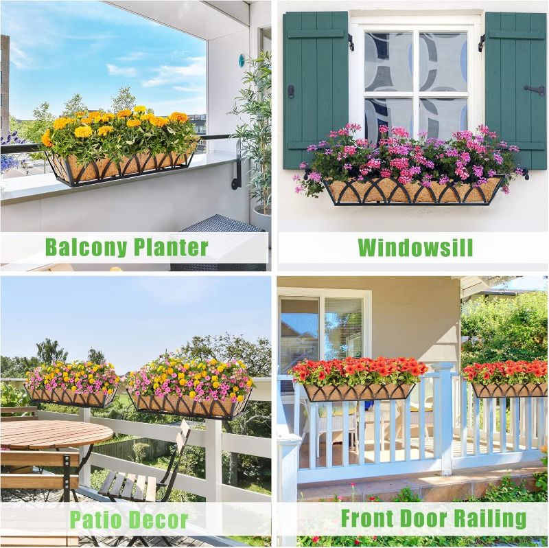 Photo 1 of Large Rectangle Hanging Planter, 4 Pack