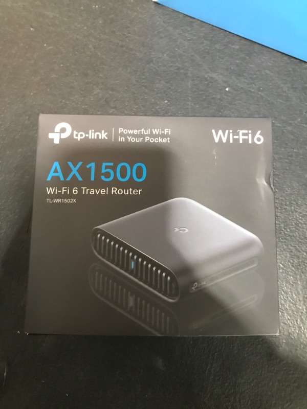 Photo 1 of TP-Link Ultra-Portable Wi-Fi 6 AX1500 Travel Router TL-WR1502X | Easy Public WiFi Sharing | Hotel/RV/Travel Approved | Phone WiFi Tether | USB C Powered | Multi-Mode | Tether App | Durable Design