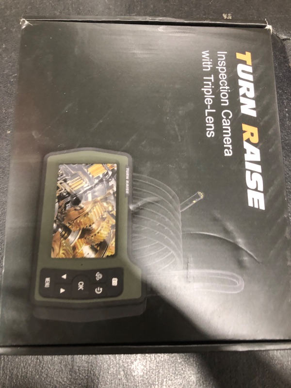 Photo 1 of Triple Lens Sewer Inspection Camera with 50FT Semi-Rigid Cable, 1080P HD Endoscope Camera with Light, 5" IPS Screen Industrial Borescope, IP67 Drain Pipe Camera Snake, 32G Storage Card, Carrying Case