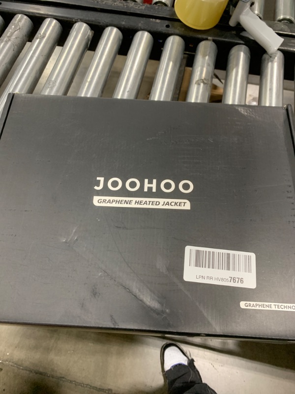 Photo 1 of joohoo Heated Jackets for Men, Mens Warming Heated Coat with Rechargeable Battery Pack Included, Men’s Electric Hunting Winter Jacket by Graphene Heating, Black, Waterproof, L