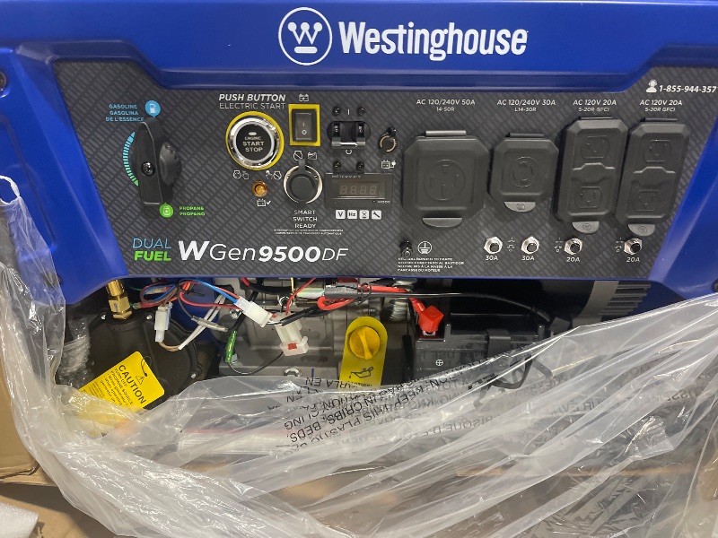 Photo 8 of Westinghouse 12500 Watt Dual Fuel Home Backup Portable Generator, Remote Electric Start, Transfer Switch Ready, Gas and Propane Powered