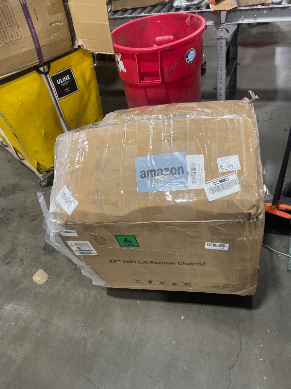 Photo 1 of GarveeHome Power Lift Recliner Chair, Oversize Electric Recliners for Elderly with Heat and Massage, Stand Assist with Cup Holders, Side Pocket, Single Sofa Seat for Living Room, Brown