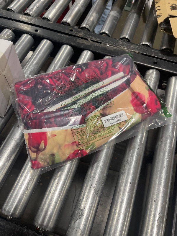 Photo 1 of AOFOTO 8x8ft Portrait Backdrops Photography Wedding Background Manor Romance Red Rose Flowers Wall Blurry Grassland Lovers Anniversary Decor Kid Girl Ladies Portrait Photo Shoot Studio Props Vinyl